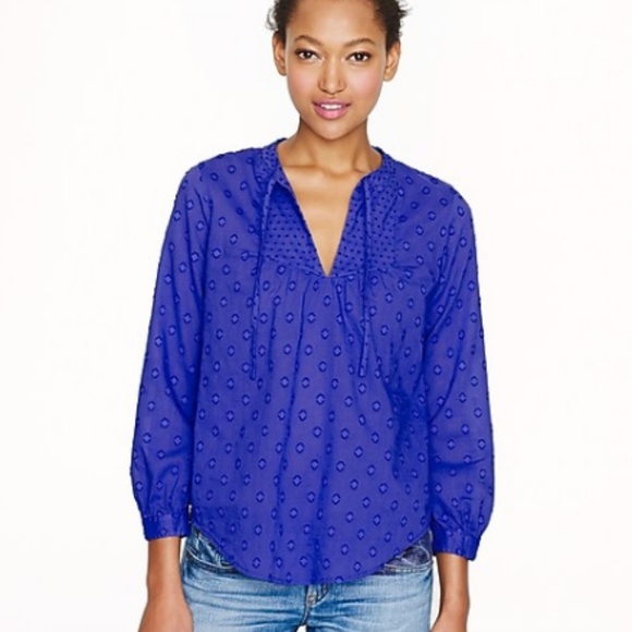 J. Crew Tops - 3/$25 J CREW Double-dot bib Cotton Blouse top
